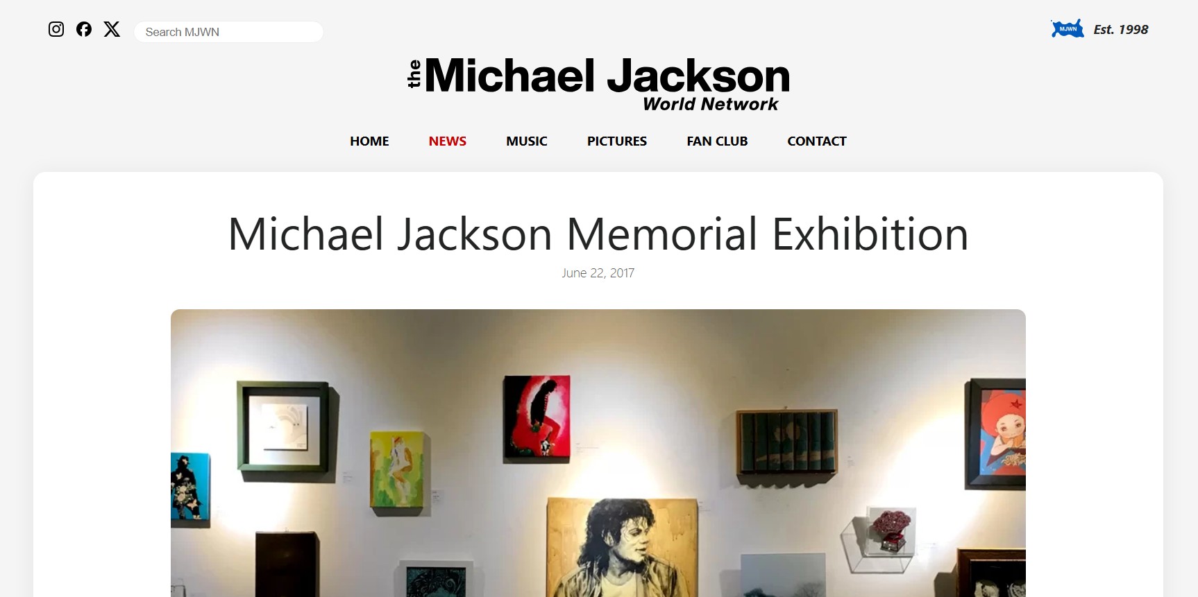 2017 Michael Jackson Memorial Exhibition